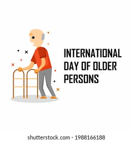 Old people illustration. Easy to edit with vector file. Can use for your creative content. Especially about older person day campaign.