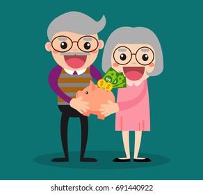 Old people keep their savings in the piggy bank