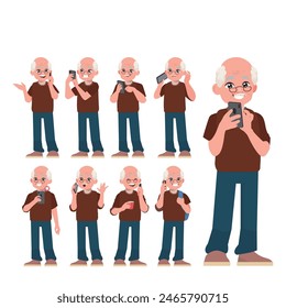 Personas mayores que usan teléfonos inteligentes