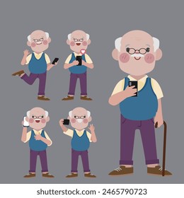 Personas mayores que usan teléfonos inteligentes