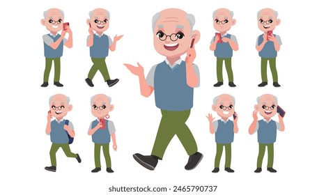 Personas mayores que usan teléfonos inteligentes