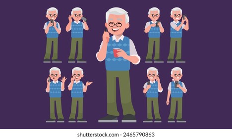 Personas mayores que usan teléfonos inteligentes