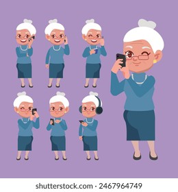 Personas mayores que usan teléfonos inteligentes