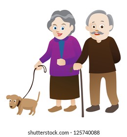 old people vector