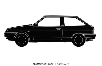 Old people's Soviet retro car
