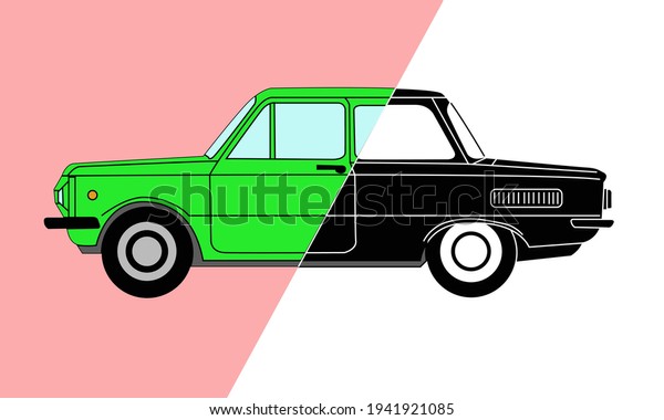 Old people\'s Soviet retro\
car