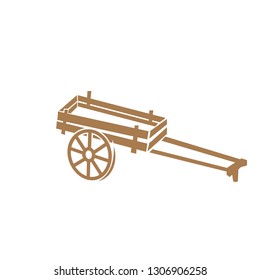 Old period horse carriage vector illustration