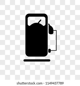 Old Petrol Station vector icon on transparent background, Old Petrol Station icon