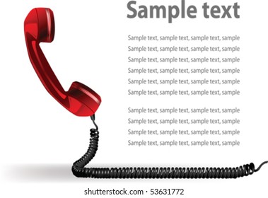 Old phone.  All elements and textures are individual objects. Vector illustration scale to any size.