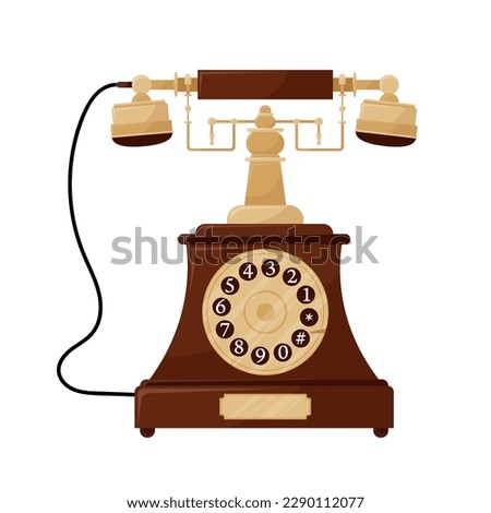 Old phone. Antique communication or interior item. Antiques.