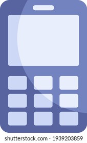 Teléfono antiguo con botones, ilustración, vector sobre fondo blanco