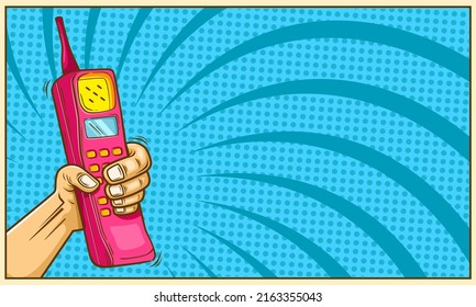 ilustración vectorial de dibujos animados de llamadas telefónicas antiguas