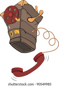 Old phone Cartoon