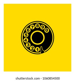 Old Phone Dialer icon vector