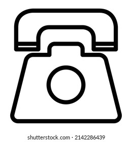 Old Phone flat icon logo, illustration vector isolated. Contact Us and Communication Icon-Set. Suitable for Web Design, Logo, App.