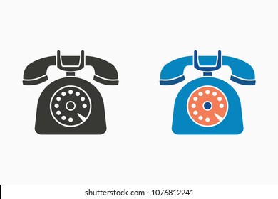 Old Phone Icon Stock Vector (Royalty Free) 1076812241 | Shutterstock