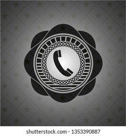 old phone icon inside dark badge