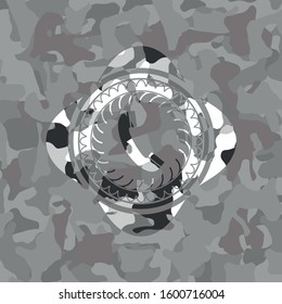old phone icon inside grey camouflage texture