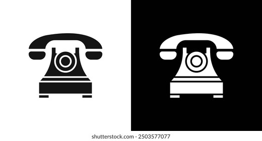 old phone icon line art vector