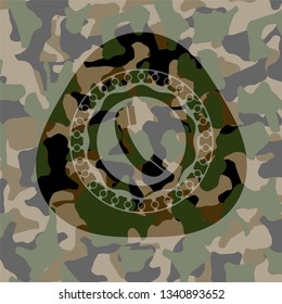 old phone icon on camo texture