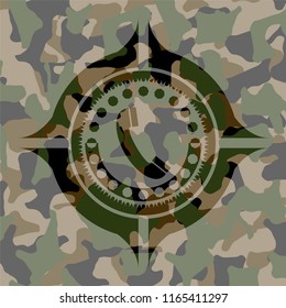old phone icon on camouflaged pattern