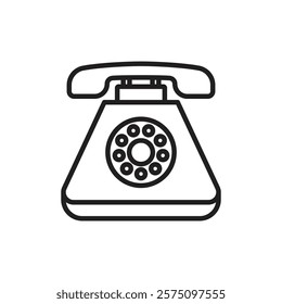 old phone icon Simple thin outline