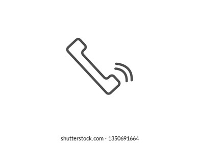 Old Phone Icon Vector with Gray Colour and EPS File, It is Useful for Flyer, Presentation, Poster, Web, Etc