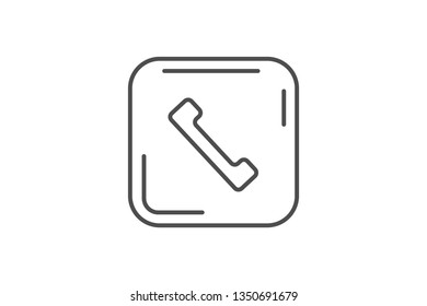 Old Phone Icon Vector with Gray Colour and EPS File, It is Useful for Flyer, Presentation, Poster, Web, Etc