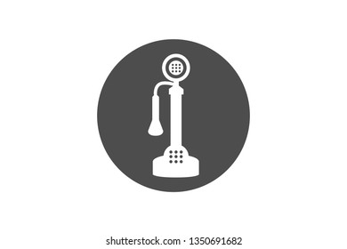 Old Phone Icon Vector with Gray Colour and EPS File, It is Useful for Flyer, Presentation, Poster, Web, Etc