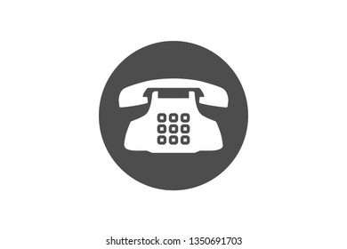 Old Phone Icon Vector with Gray Colour and EPS File, It is Useful for Flyer, Presentation, Poster, Web, Etc