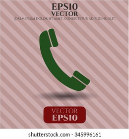 Ilustración vectorial del icono del teléfono antiguo
