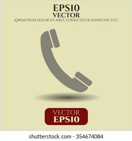 Old Phone icon vector illustration