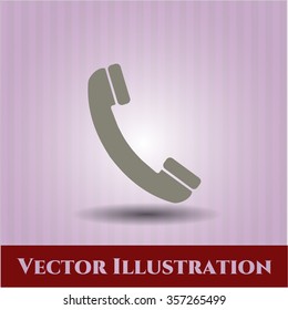 Ilustración vectorial del icono del teléfono antiguo