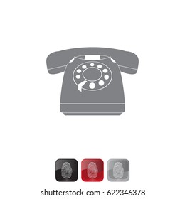 old phone icon. vector illustration