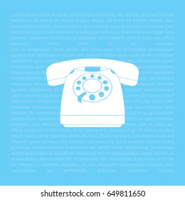 old phone icon. vector illustration