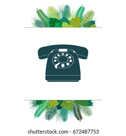 old phone icon. vector illustration