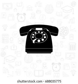 old phone icon. vector illustration