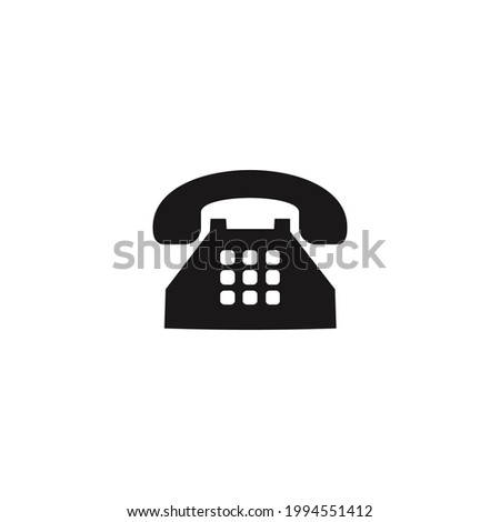 old phone icon vector on a white background