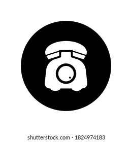 Alte Telefonsymbol, Vektorgrafik, Symbol einzeln auf weißem Hintergrund