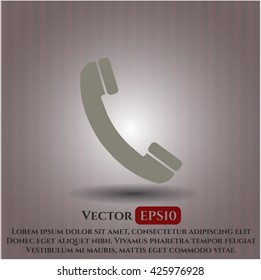 old phone icon vector symbol flat eps jpg app web concept