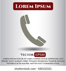 alte Telefonsymbol Vektorsymbol flach eps jpg app web concept