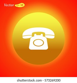 old phone icon. Web design style.