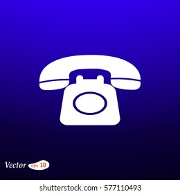 old phone icon. Web design style.
