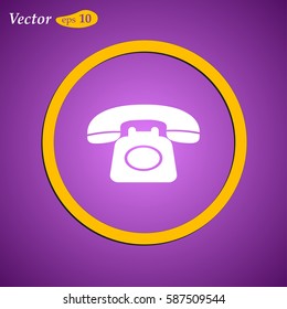 old phone icon. Web design style.