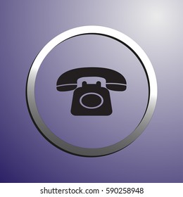 old phone icon. Web design style.