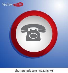 old phone icon. Web design style.