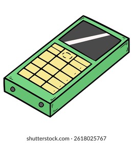 old phone illustration hand drawn isolated vector