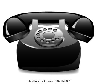Old Phone on white background