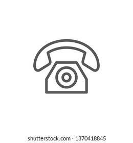 Old, phone, retro vector icon. Element of phone for mobile concept and web apps illustration. Thin line icon for website design and development. Vector icon