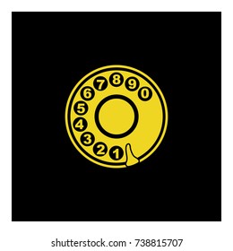 old phone set icon vector